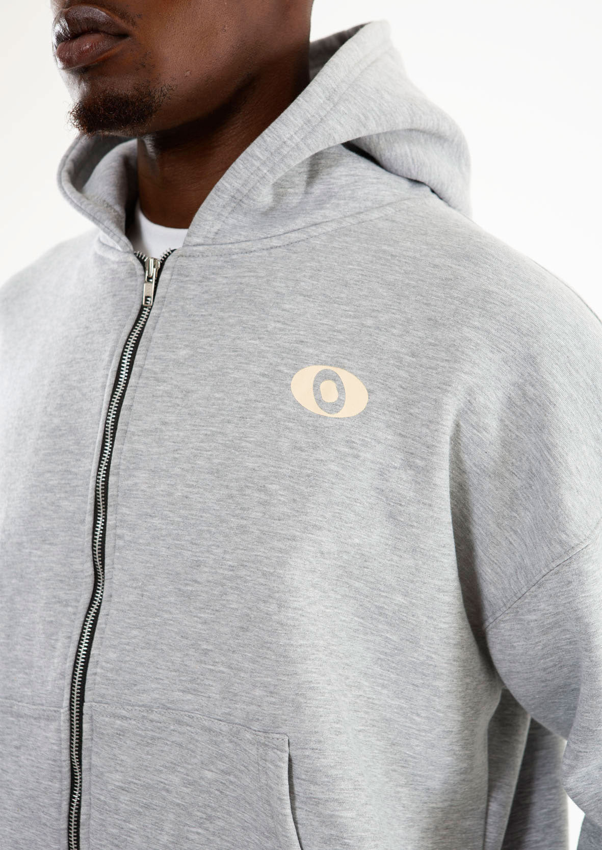 YS DROPPED SLEEVE HOODIE - CLOUD