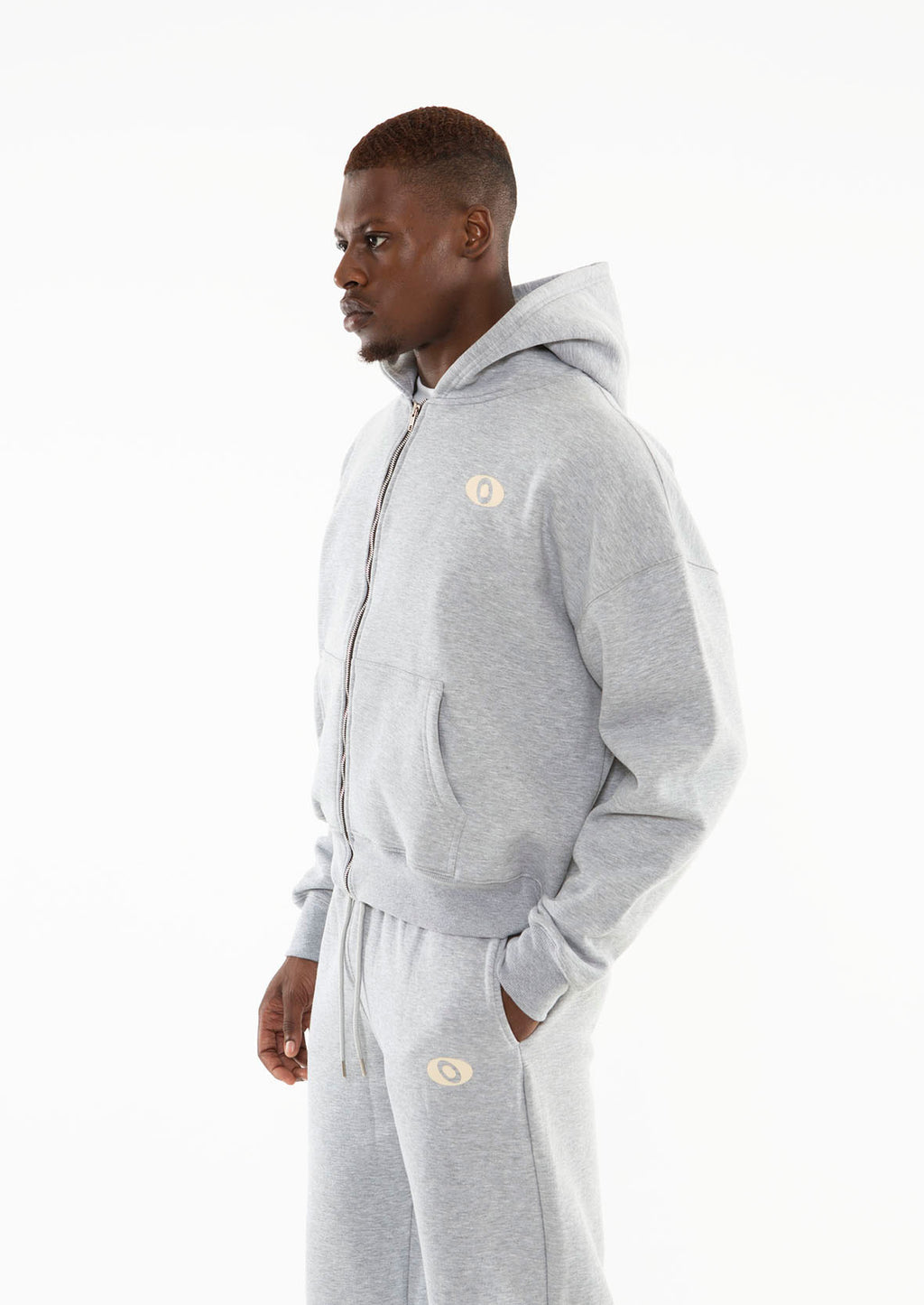 YS DROPPED SLEEVE HOODIE - CLOUD