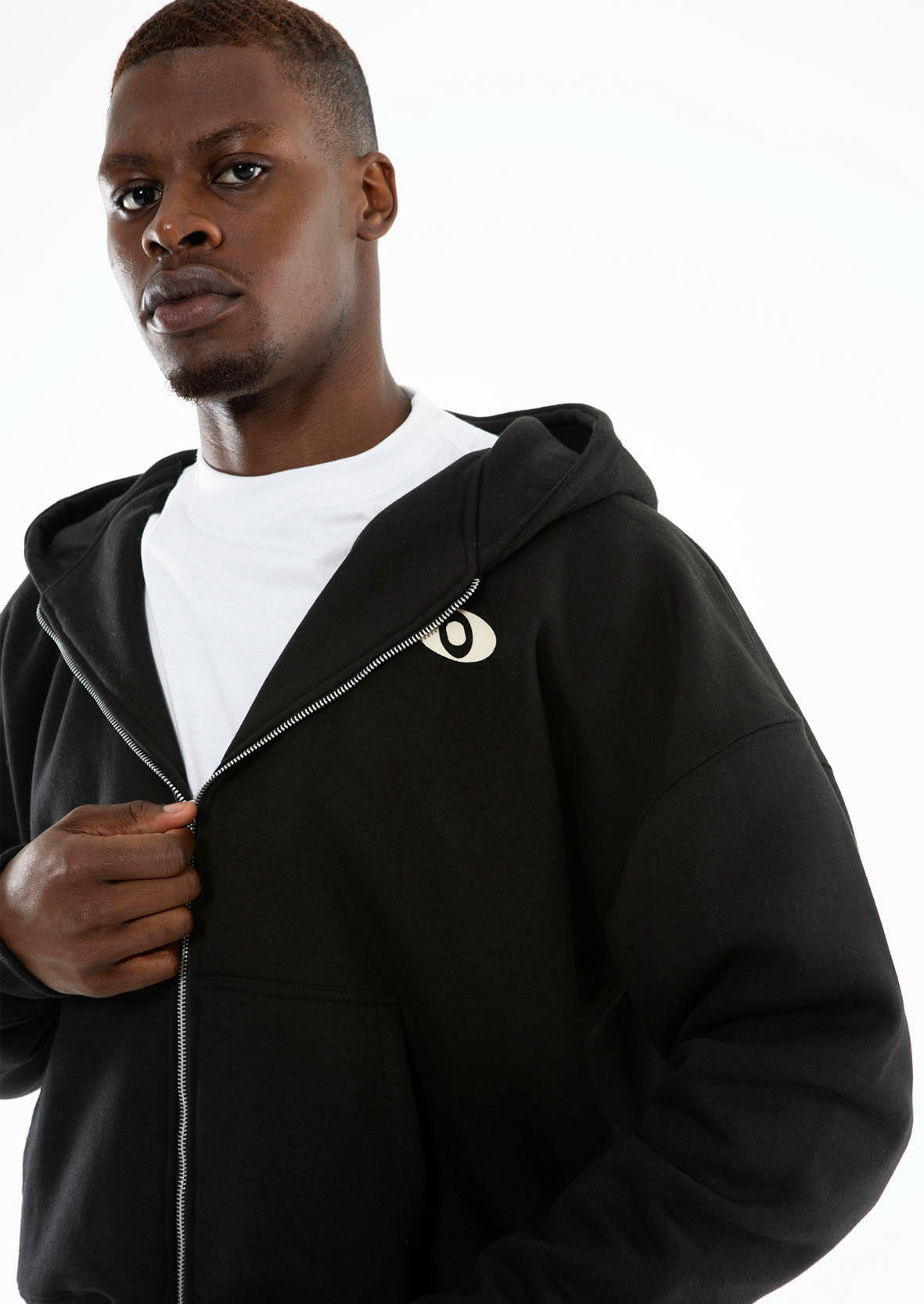 YS DROPPED SLEEVE HOODIE - ONYX