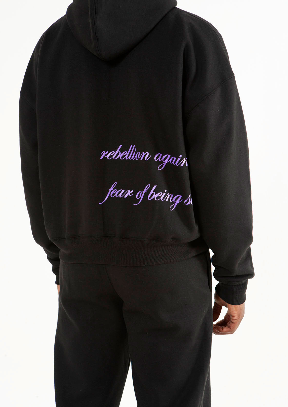 YS DROPPED SLEEVE HOODIE - ONYX